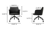 Morris Office Chair PVC Black by Moe's Home at Eve Furniture