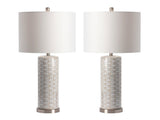 Morrison White Table Lamp (Set of 2) by Crestview at Eve Furniture
