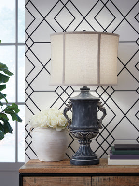 Morvanford Antique Black Table Lamp by Ashley at Eve Furniture