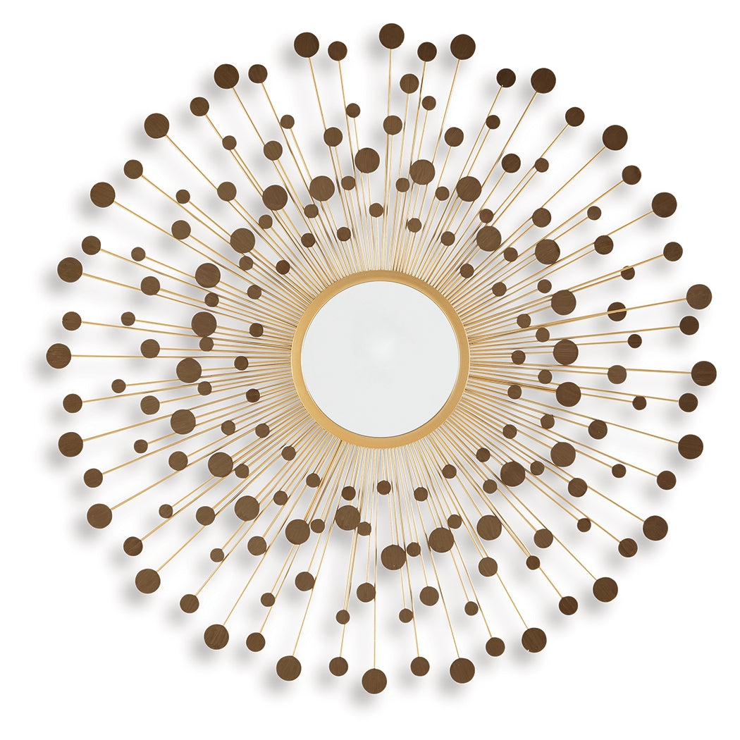 Morwenna Bronze/Gold Finish Accent Mirror by Ashley at Eve Furniture