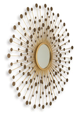 Morwenna Bronze/Gold Finish Accent Mirror by Ashley at Eve Furniture