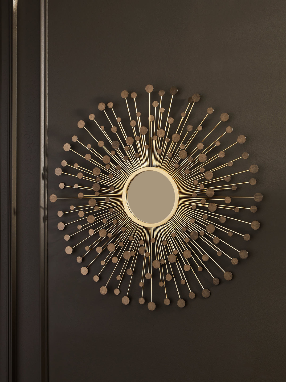 Morwenna Bronze/Gold Finish Accent Mirror by Ashley at Eve Furniture