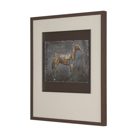 Mosaic Horse II by Mercana Studio a Hand Embellished Framed Art Print Matted under Glass by Mercana at Eve Furniture
