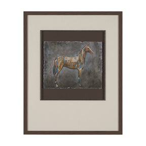 Mosaic Horse II by Mercana Studio a Hand Embellished Framed Art Print Matted under Glass by Mercana at Eve Furniture