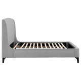 Mosby Light Gray Upholstered Curved Headboard Eastern King Platform Bed by Coaster at Eve Furniture