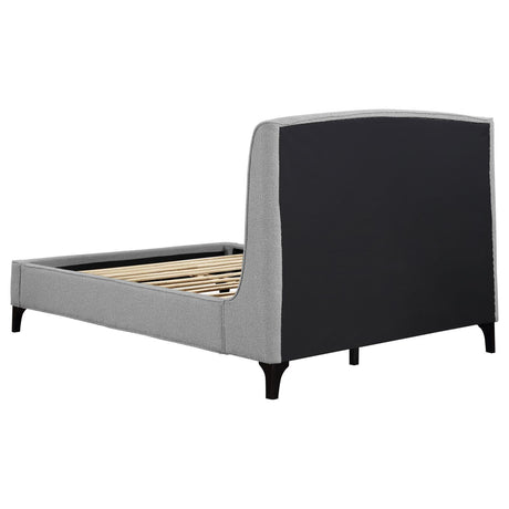 Mosby Light Gray Upholstered Curved Headboard Eastern King Platform Bed by Coaster at Eve Furniture