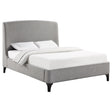 Mosby Light Grey Upholstered Curved Headboard Queen Platform Bed by Coaster at Eve Furniture