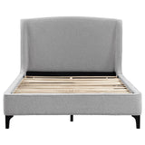 Mosby Light Grey Upholstered Curved Headboard Queen Platform Bed by Coaster at Eve Furniture