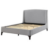 Mosby Light Grey Upholstered Curved Headboard Queen Platform Bed by Coaster at Eve Furniture