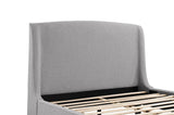 Mosby Upholstered Curved Headboard Queen Platform Bed Light Grey