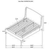 Mosby Upholstered Curved Headboard Queen Platform Bed White