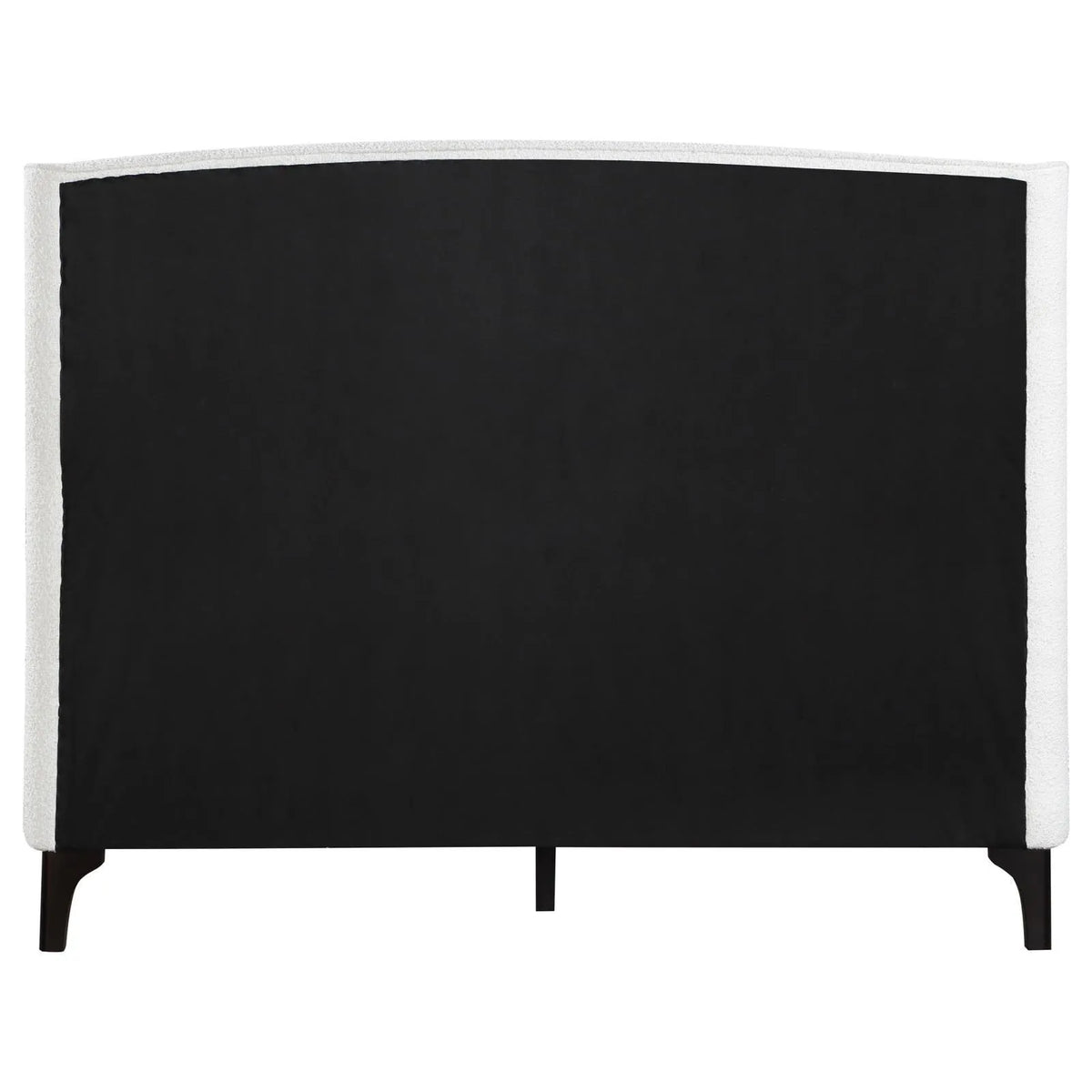 Mosby White Upholstered Curved Headboard Eastern King Platform Bed by Coaster at Eve Furniture