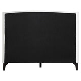 Mosby White Upholstered Curved Headboard Eastern King Platform Bed by Coaster at Eve Furniture