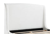 Mosby White Upholstered Curved Headboard Queen Platform Bed by Coaster at Eve Furniture