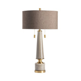Moselle Taupe/Gold Table Lamp by Crestview at Eve Furniture