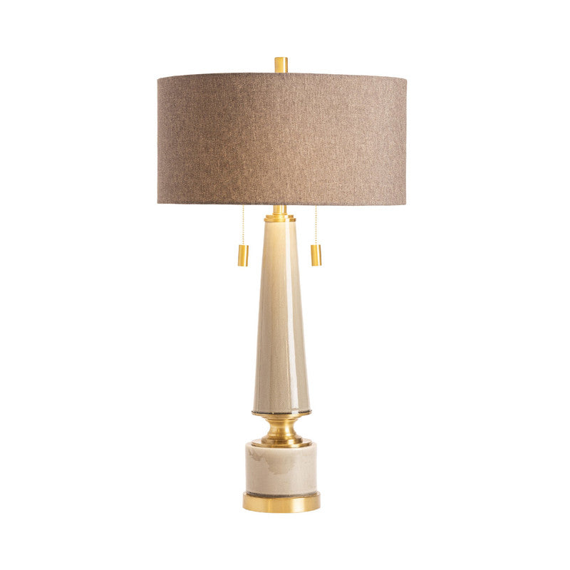 Moselle Taupe/Gold Table Lamp by Crestview at Eve Furniture