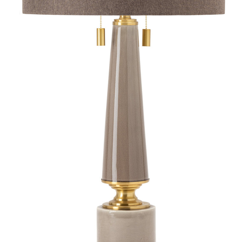 Moselle Taupe/Gold Table Lamp by Crestview at Eve Furniture