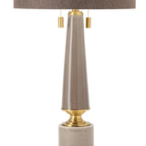 Moselle Taupe/Gold Table Lamp by Crestview at Eve Furniture