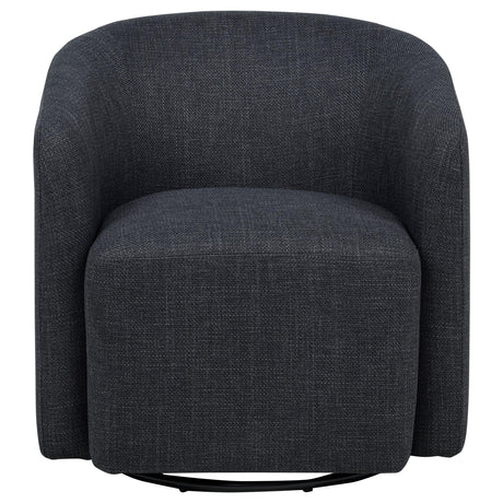 Mossbrook Anthracite Upholstered Swivel Accent Chair by Coaster at Eve Furniture