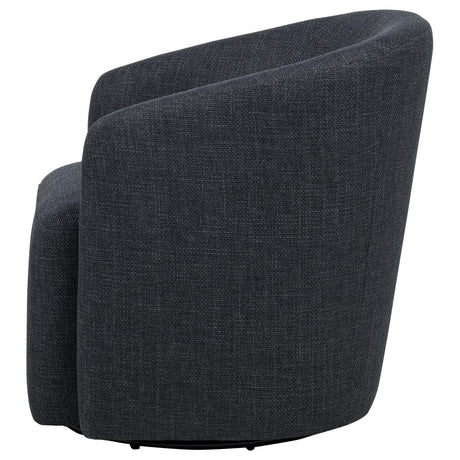 Mossbrook Anthracite Upholstered Swivel Accent Chair by Coaster at Eve Furniture