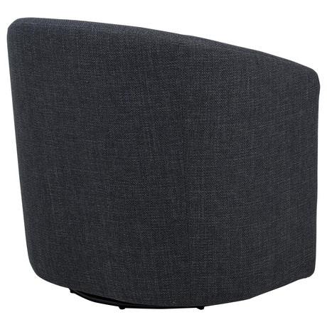 Mossbrook Anthracite Upholstered Swivel Accent Chair by Coaster at Eve Furniture