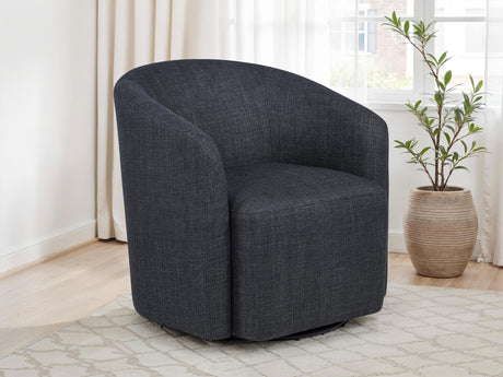 Mossbrook Anthracite Upholstered Swivel Accent Chair by Coaster at Eve Furniture