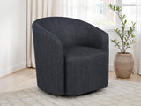 Mossbrook Anthracite Upholstered Swivel Accent Chair by Coaster at Eve Furniture