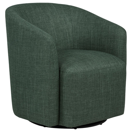 Mossbrook Green Upholstered Swivel Accent Chair by Coaster at Eve Furniture