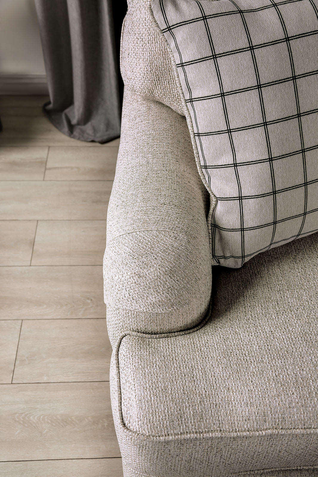 Mossley Ivory Sofa & Loveseat by Furniture of America at Eve Furniture