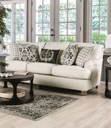 Mossley Ivory Sofa & Loveseat by Furniture of America at Eve Furniture