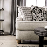 Mossley Ivory Sofa & Loveseat by Furniture of America at Eve Furniture