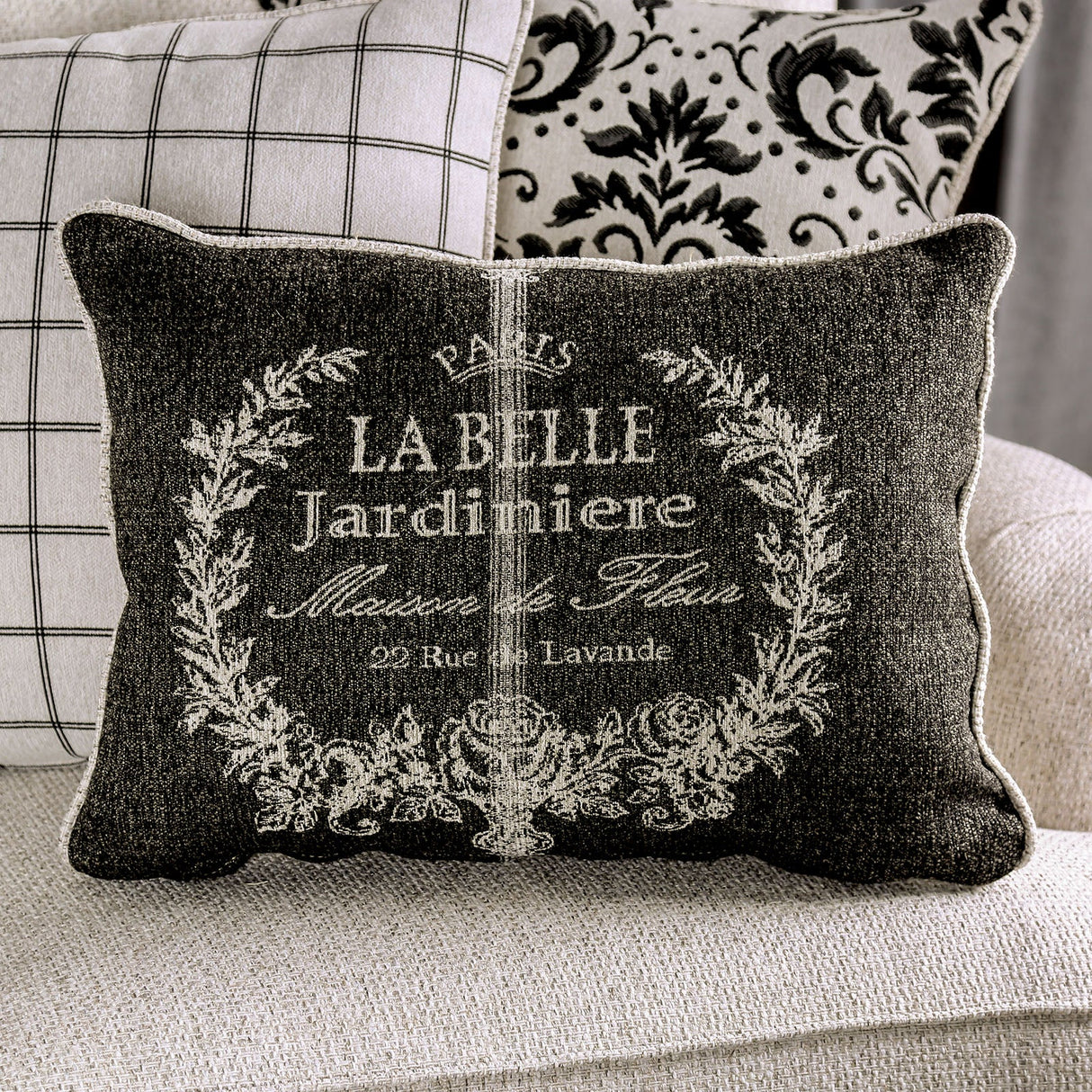 Mossley Ivory Sofa & Loveseat by Furniture of America at Eve Furniture