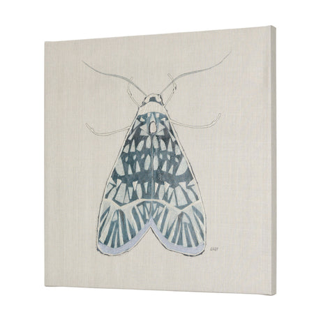 Moth Blue I by Mercana Studio a Hand Embellished Textured Canvas by Mercana at Eve Furniture