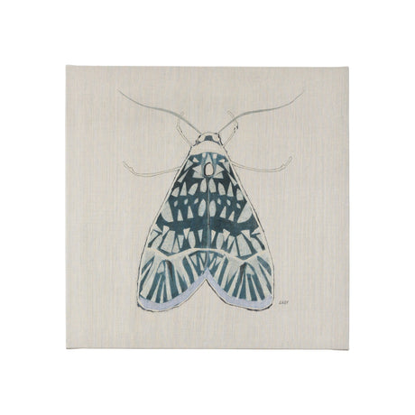 Moth Blue I by Mercana Studio a Hand Embellished Textured Canvas by Mercana at Eve Furniture