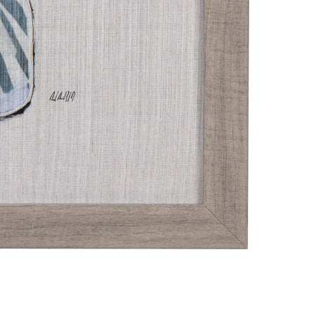 Moth Blue I by Mercana Studio a Hand Embellished Textured Framed Art Print by Mercana at Eve Furniture
