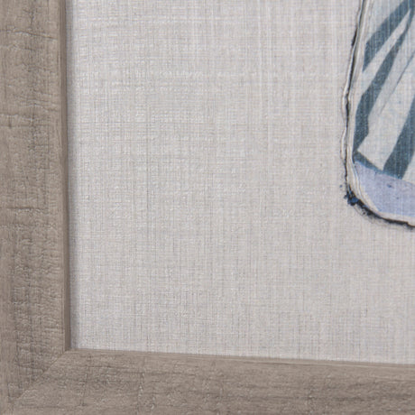 Moth Blue I by Mercana Studio a Hand Embellished Textured Framed Art Print by Mercana at Eve Furniture