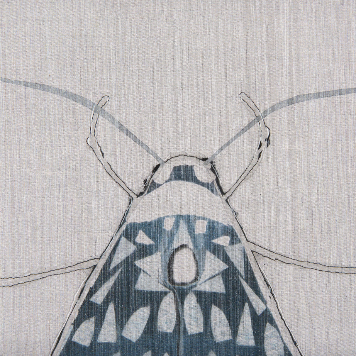 Moth Blue I by Mercana Studio a Hand Embellished Textured Framed Art Print by Mercana at Eve Furniture