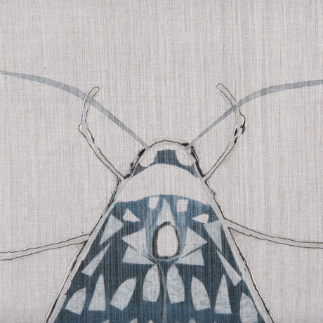 Moth Blue I by Mercana Studio a Hand Embellished Textured Framed Art Print by Mercana at Eve Furniture