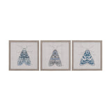 Moth Blue I by Mercana Studio a Hand Embellished Textured Framed Art Print by Mercana at Eve Furniture