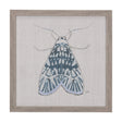 Moth Blue I by Mercana Studio a Hand Embellished Textured Framed Art Print by Mercana at Eve Furniture