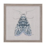 Moth Blue I by Mercana Studio a Hand Embellished Textured Framed Art Print by Mercana at Eve Furniture