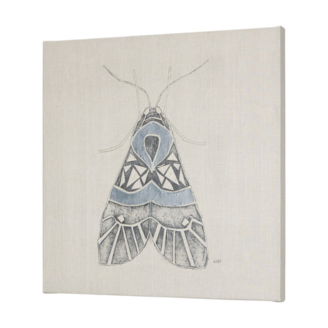 Moth Blue II by Mercana Studio a Hand Embellished Textured Canvas by Mercana at Eve Furniture