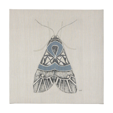 Moth Blue II by Mercana Studio a Hand Embellished Textured Canvas by Mercana at Eve Furniture