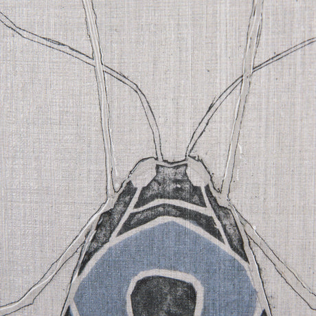 Moth Blue II by Mercana Studio a Hand Embellished Textured Framed Art Print by Mercana at Eve Furniture