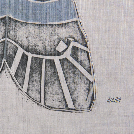 Moth Blue II by Mercana Studio a Hand Embellished Textured Framed Art Print by Mercana at Eve Furniture