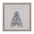Moth Blue II by Mercana Studio a Hand Embellished Textured Framed Art Print by Mercana at Eve Furniture