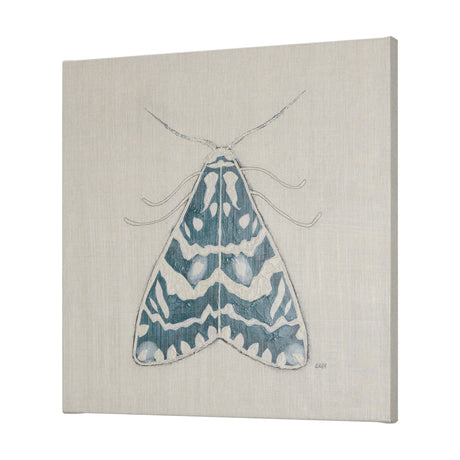 Moth Blue III by Mercana Studio a Hand Embellished Textured Canvas by Mercana at Eve Furniture