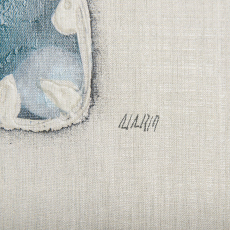 Moth Blue III by Mercana Studio a Hand Embellished Textured Canvas by Mercana at Eve Furniture