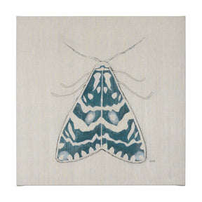 Moth Blue III by Mercana Studio a Hand Embellished Textured Canvas by Mercana at Eve Furniture