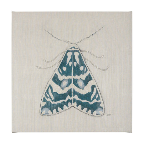 Moth Blue III by Mercana Studio a Hand Embellished Textured Canvas by Mercana at Eve Furniture